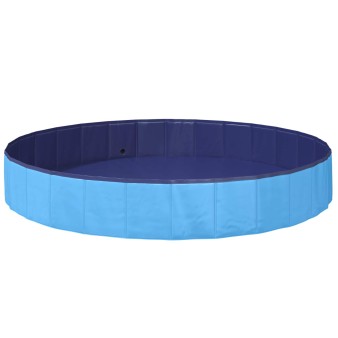 Gyerekmedence kék ø200 x 30 cm vastag pvc és mérnöki fa