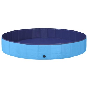 Gyerekmedence kék ø200 x 30 cm vastag pvc és mérnöki fa