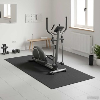 Sportvédő matrac fekete 200 x 90 x 0,6 cm magas sűrűségű pvc