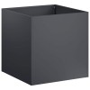 Kerti cserép 2 db antracitszürke 20 x 20 x 20 cm