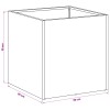 Kerti cserép 2 db fekete 25 x 25 x 25 cm hidegen hengerelt acél