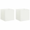 Kerti cserép 2 db fehér 25 x 25 x 25 cm hidegen hengerelt acél