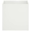 Kerti cserép 2 db fehér 35 x 35 x 35 cm hidegen hengerelt acél