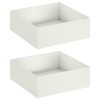 Kerti cserép 2 db fehér 60 x 60 x 20 cm hidegen hengerelt acél