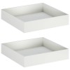 Kerti cserép 2 db fehér 80 x 80 x 20 cm hidegen hengerelt acél
