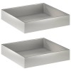 Kerti cserép 2 db ezüst 80 x 80 x 20 cm rozsdamentes acél