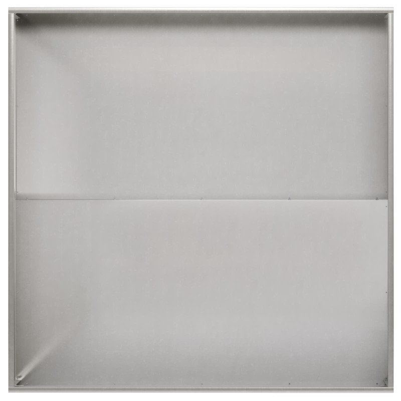 Kerti cserép 2 db ezüst 100 x 100 x 20 cm rozsdamentes acél