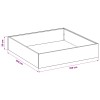 Kerti cserép ezüst 100 x 100 x 20 cm horganyzott acél
