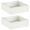 Kerti cserép 2 db fehér 80 x 80 x 30 cm hidegen hengerelt acél