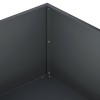 Kerti cserép 2 db antracitszürke 80 x 80 x 30 cm