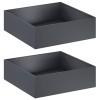 Kerti cserép 2 db antracitszürke 80 x 80 x 30 cm