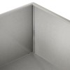 Kerti cserép 2 db ezüst 80 x 80 x 30 cm rozsdamentes acél