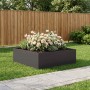 Kerti cserép fekete 100 x 100 x 30 cm hidegen hengerelt acél