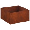 Kerti cserép 2 db rozsdás 60 x 60 x 40 cm időjárásálló acél