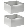 Kerti cserép 2 db ezüst 80 x 80 x 40 cm rozsdamentes acél