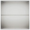 Kerti cserép 2 db ezüst 80 x 80 x 40 cm rozsdamentes acél