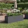 Kerti cserép antracitszürke 40 x 20 x 20 cm