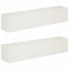 Kerti cserép 2 db fehér 80 x 20 x 20 cm hidegen hengerelt acél