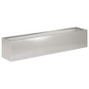 Kerti cserép 2 db ezüst 80 x 20 x 20 cm rozsdamentes acél