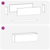 Kerti cserép fehér 80 x 30 x 30 cm hidegen hengerelt acél