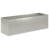 Kerti cserép 2 db ezüst 80 x 30 x 30 cm rozsdamentes acél
