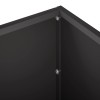 Kerti cserép fekete 100 x 30 x 30 cm hidegen hengerelt acél