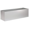 Kerti cserép 2 db ezüst 100 x 30 x 30 cm horganyzott acél