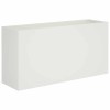 Kerti cserép 2 db fehér 100 x 30 x 50 cm hidegen hengerelt acél