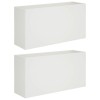 Kerti cserép 2 db fehér 100 x 30 x 50 cm hidegen hengerelt acél