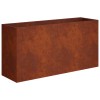 Kerti cserép 2 db rozsdás 100 x 30 x 50 cm időjárásálló acél