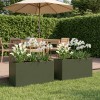 Kerti cserép 2 db olajzöld 80 x 40 x 50 cm