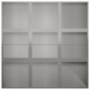 Kerti cserép ezüst 100 x 100 x 50 cm rozsdamentes acél