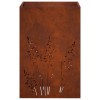Kerti cserép 2 db rozsdás 50 x 50 x 75 cm időjárásálló acél