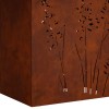 Kerti cserép 2 db rozsdás 50 x 30 x 75 cm időjárásálló acél