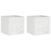 Kerti cserép 2 db fehér 50 x 50 x 49 cm hidegen hengerelt acél