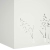Kerti cserép fehér 50 x 30 x 49 cm hidegen hengerelt acél