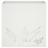 Kerti cserép 2 db fehér 50 x 30 x 49 cm hidegen hengerelt acél
