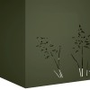 Kerti cserép olajzöld 80 x 20 x 49 cm hidegen hengerelt acél