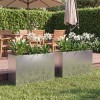 Kerti cserép 2 db ezüst 80 x 20 x 49 cm horganyzott acél