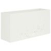 Kerti cserép 2 db fehér 100 x 20 x 49 cm hidegen hengerelt acél