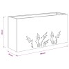 Kerti cserép 2 db olajzöld 100 x 20 x 49 cm