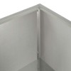 Kerti cserép 2 db ezüst 100 x 20 x 49 cm rozsdamentes acél