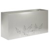Kerti cserép 2 db ezüst 100 x 20 x 49 cm rozsdamentes acél