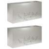 Kerti cserép 2 db ezüst 100 x 20 x 49 cm rozsdamentes acél
