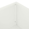 Kerti cserép 2 db fehér 100 x 30 x 49 cm hidegen hengerelt acél