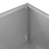 Kerti cserép 2 db ezüst 100 x 30 x 49 cm horganyzott acél