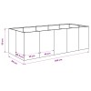 Kerti cserép rozsdás 200 x 80 x 60 cm időjárásálló acél
