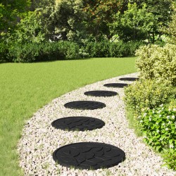 Lépőkő 6 pcs fekete ø 44 x 2 cm gumi