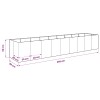 Kerti cserép fekete 360 x 80 x 60 cm hidegen hengerelt acél