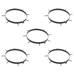 Fű levegőztető kengyel cölöpökkel 5 pcs fekete ø 320 mm vas